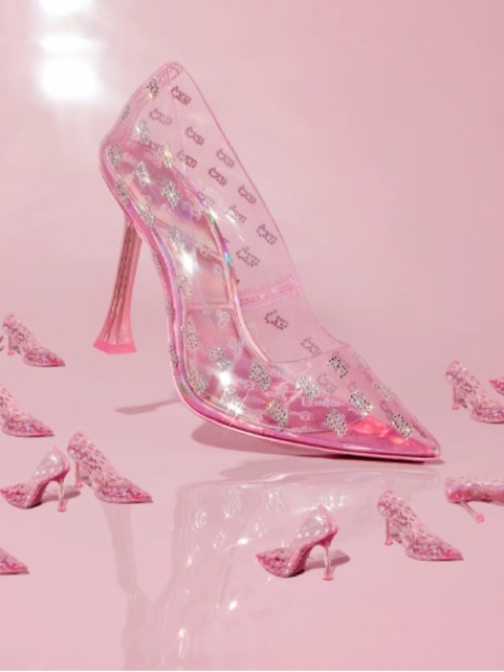 ALDO x Barbie Tessy Pink Clear Stiletto Pump Size 6.5